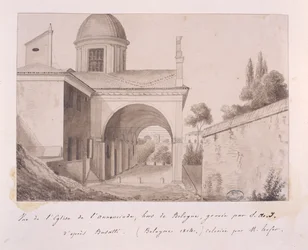 Vista da Igreja da Anunciação, Bolonha, depois de Busatti, 1814
